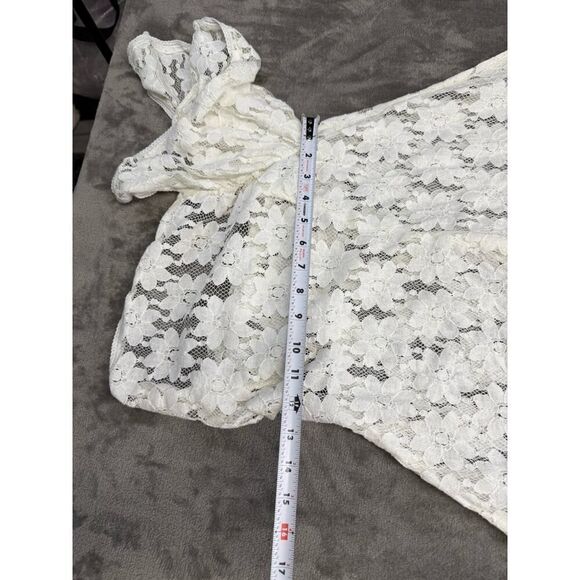 Isabel Marant Vinny Asymmetric Ruffled Cotton-lace Top In Off-White sz 42/ US 10 - Picture 12 of 16